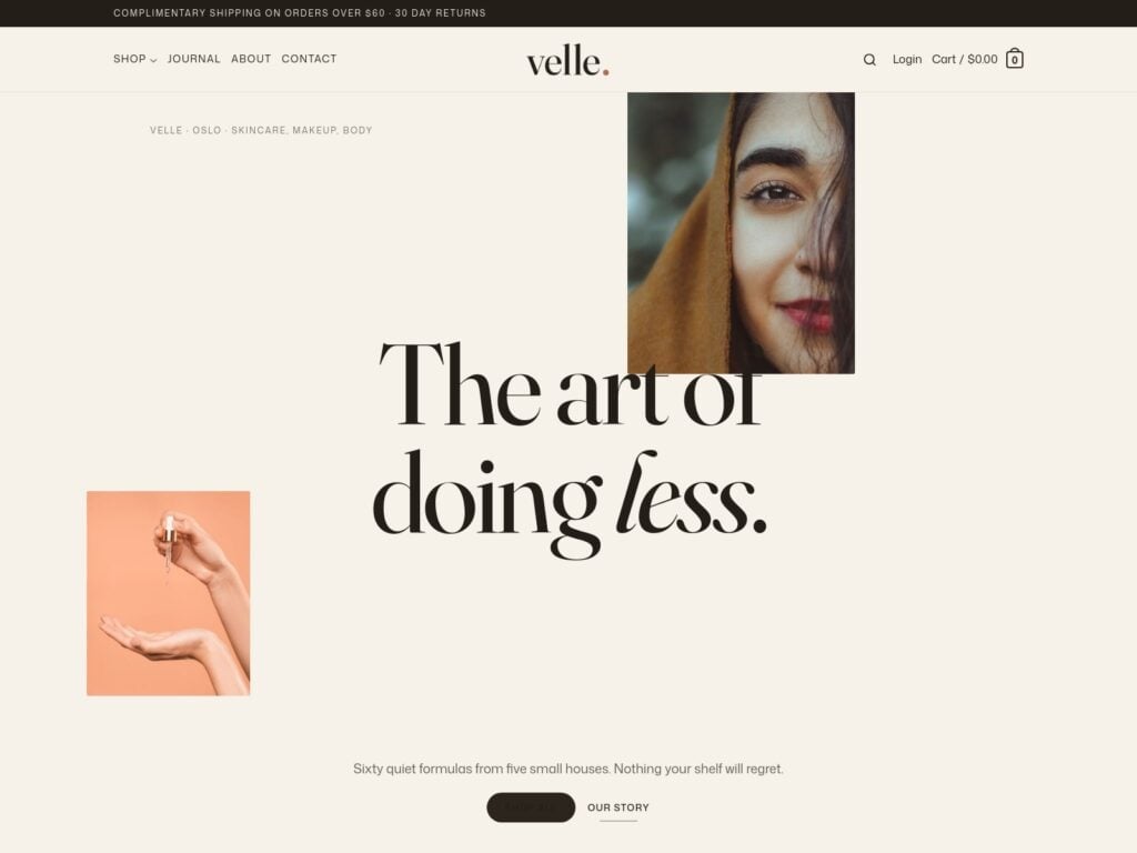 Velle Flatsome starter site preview