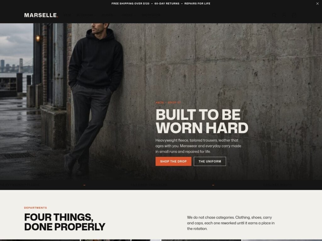 Marselle Flatsome starter site preview
