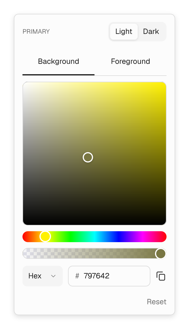 Flatsome global style color picker