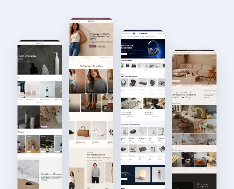 Cosmetica, Eliosa, Electra and Home and Furniture starter sites