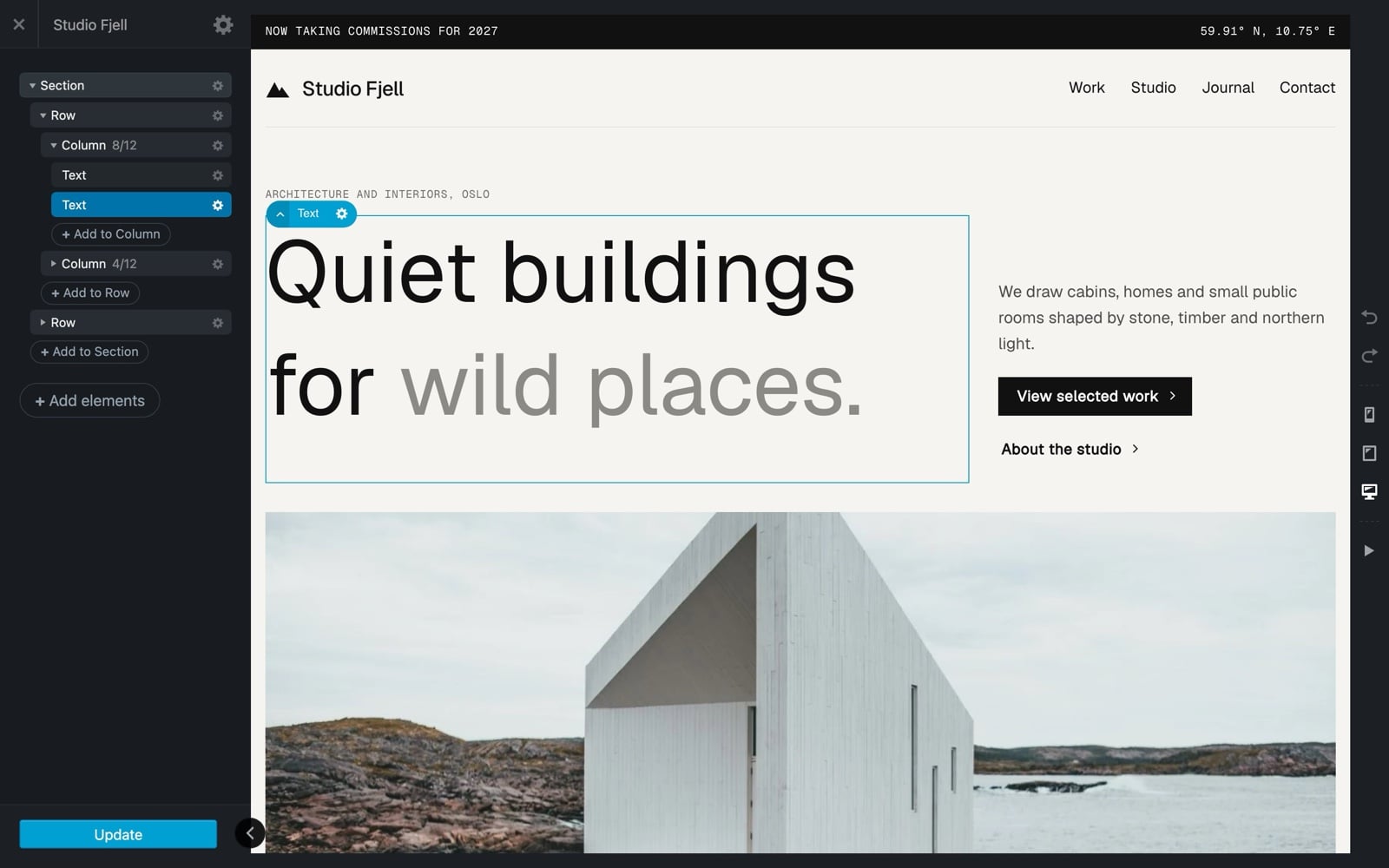 UX Builder in Flatsome Classic