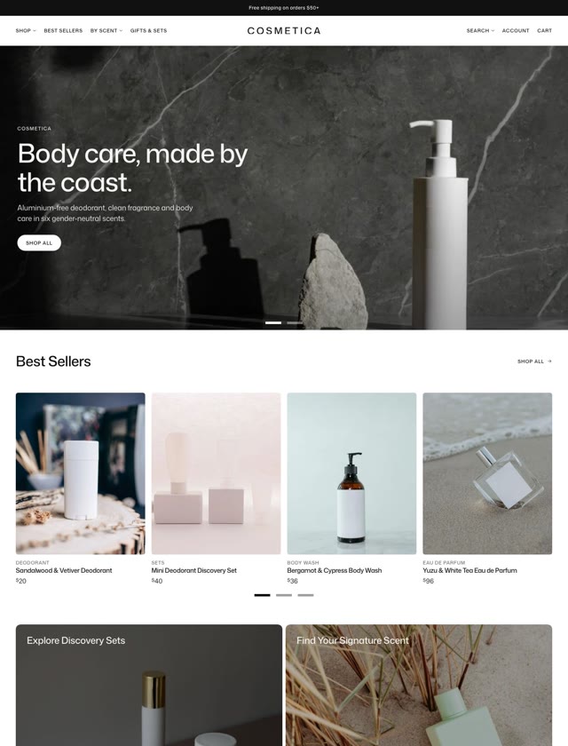 Cosmetica demo site