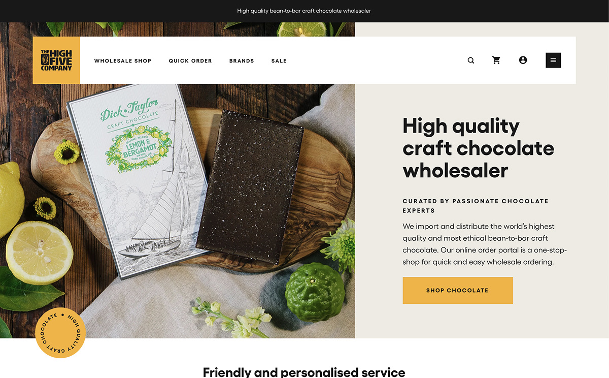 A customer website built with Flatsome