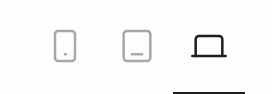 The Mobile, Tablet, and Desktop buttons in the Builder top bar, with Desktop selected