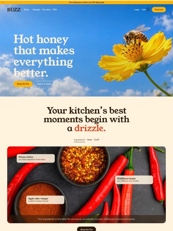 Buzz hot honey starter site