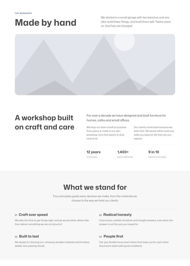 The About page pattern