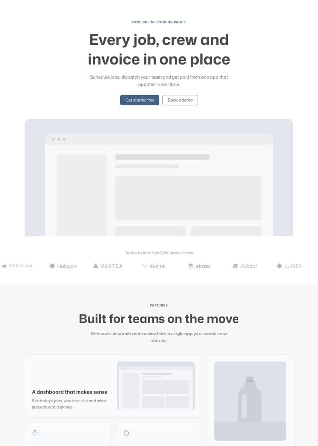 The SaaS landing page pattern