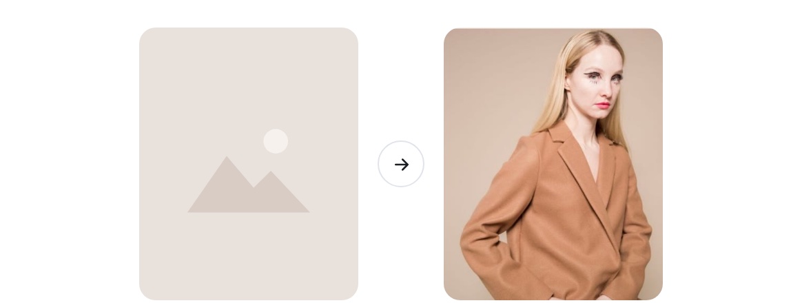 A placeholder image next to a real photo